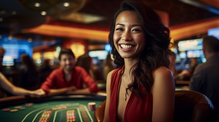 Tampilan live studio Speed Baccarat di platform home 4d dengan dealer profesional dan meja baccarat